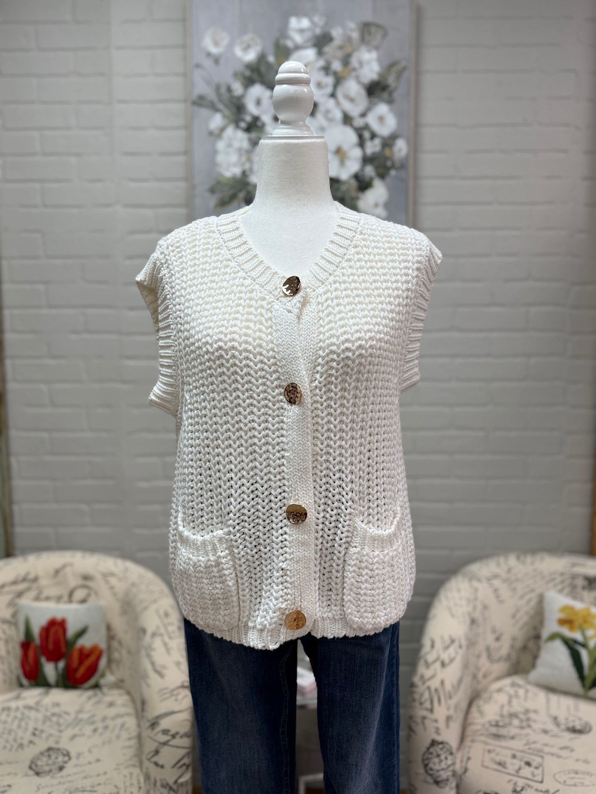 Off White Sweater Vest