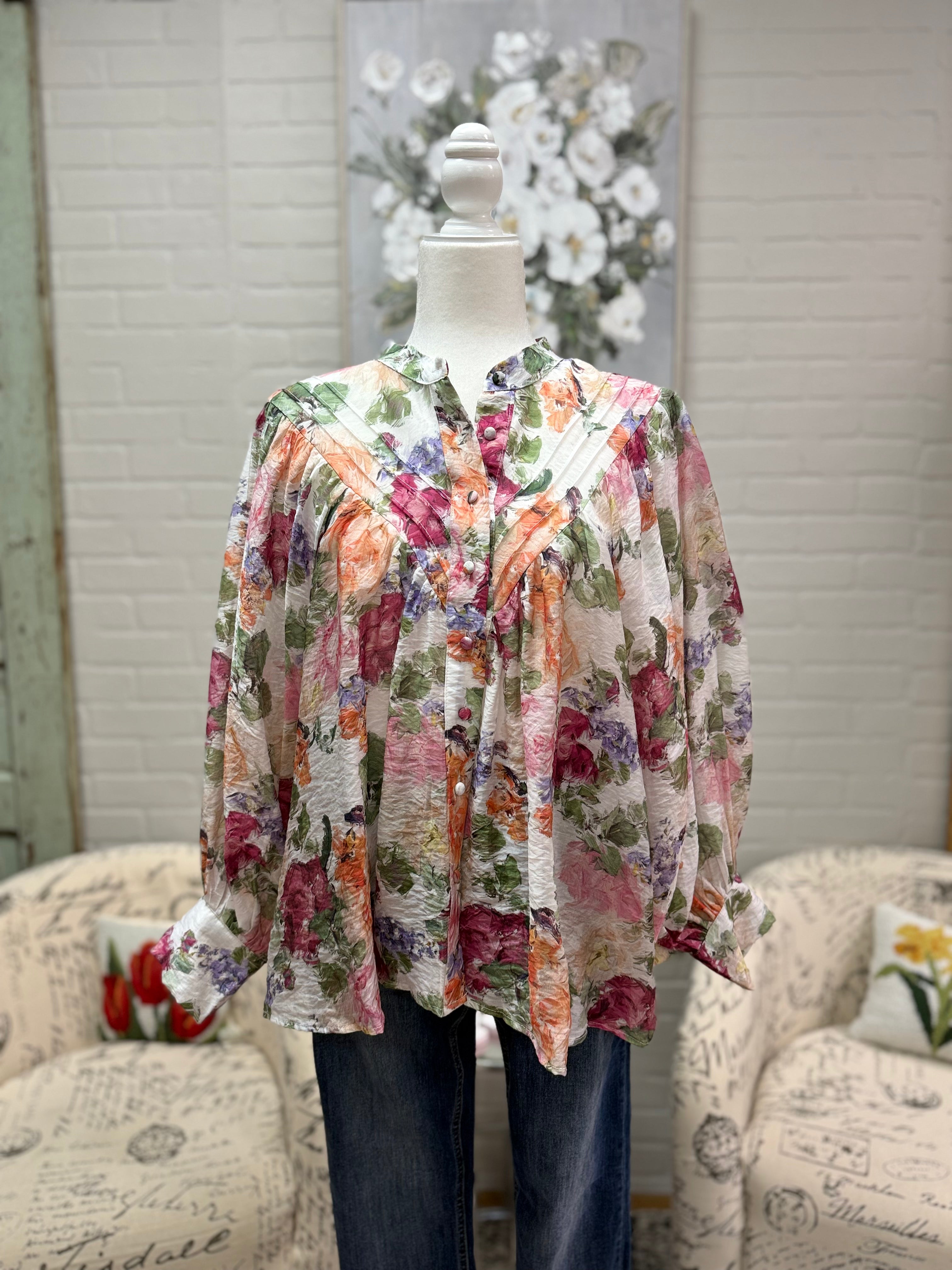 Floral Long Sleeved Blouse
