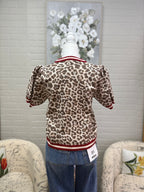 Leopard Sweater w/ Red Band