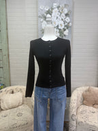 Black Button Down Cardigan