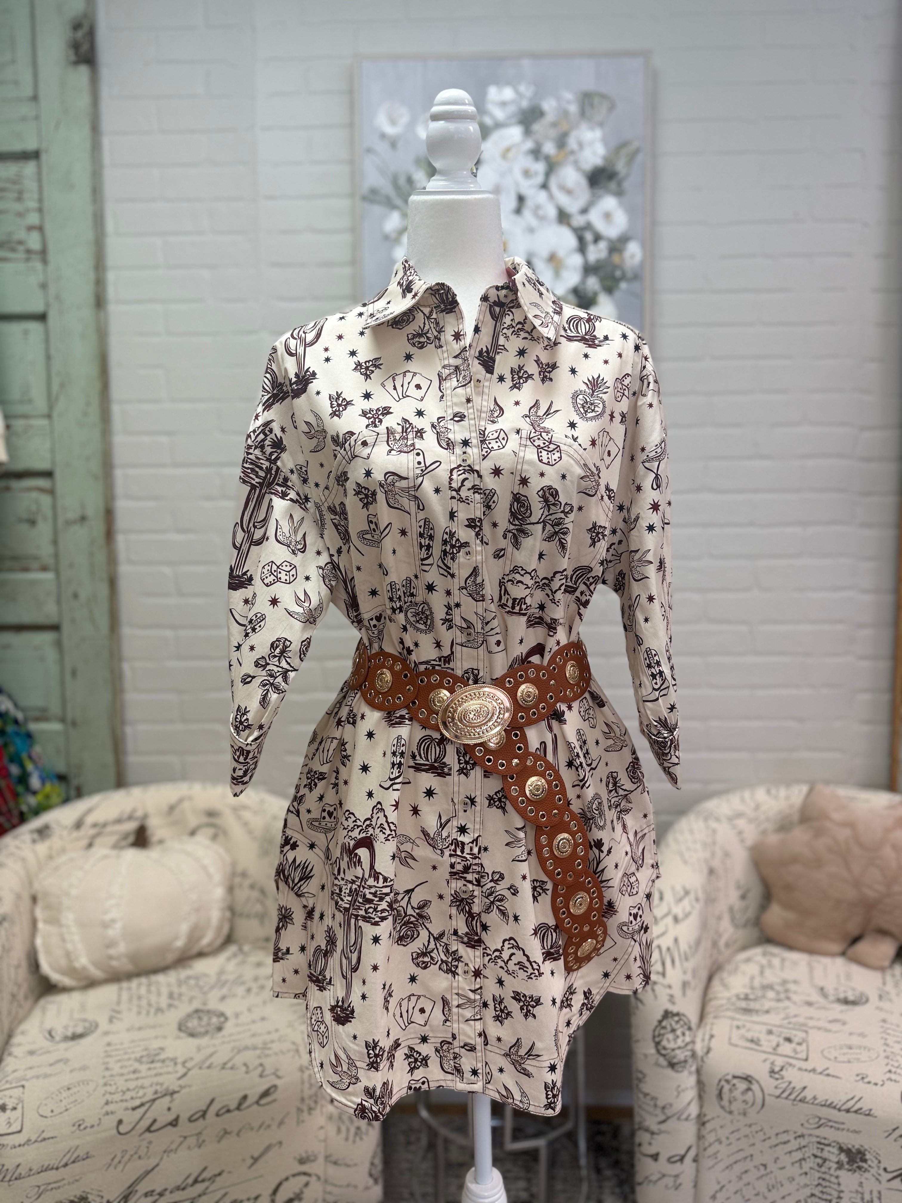Cowgirl Shirt Dress