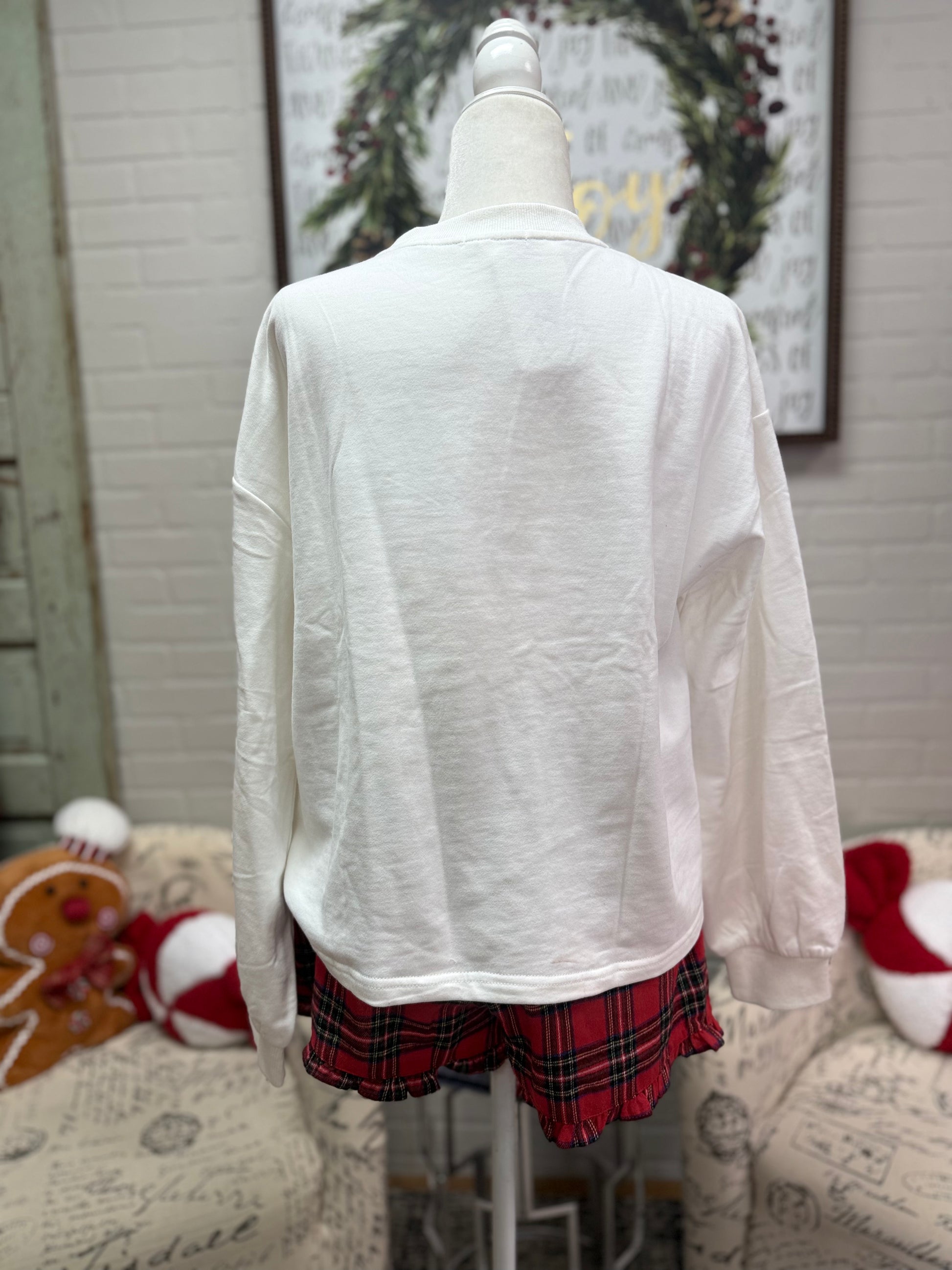 White Merry Sweatshirt