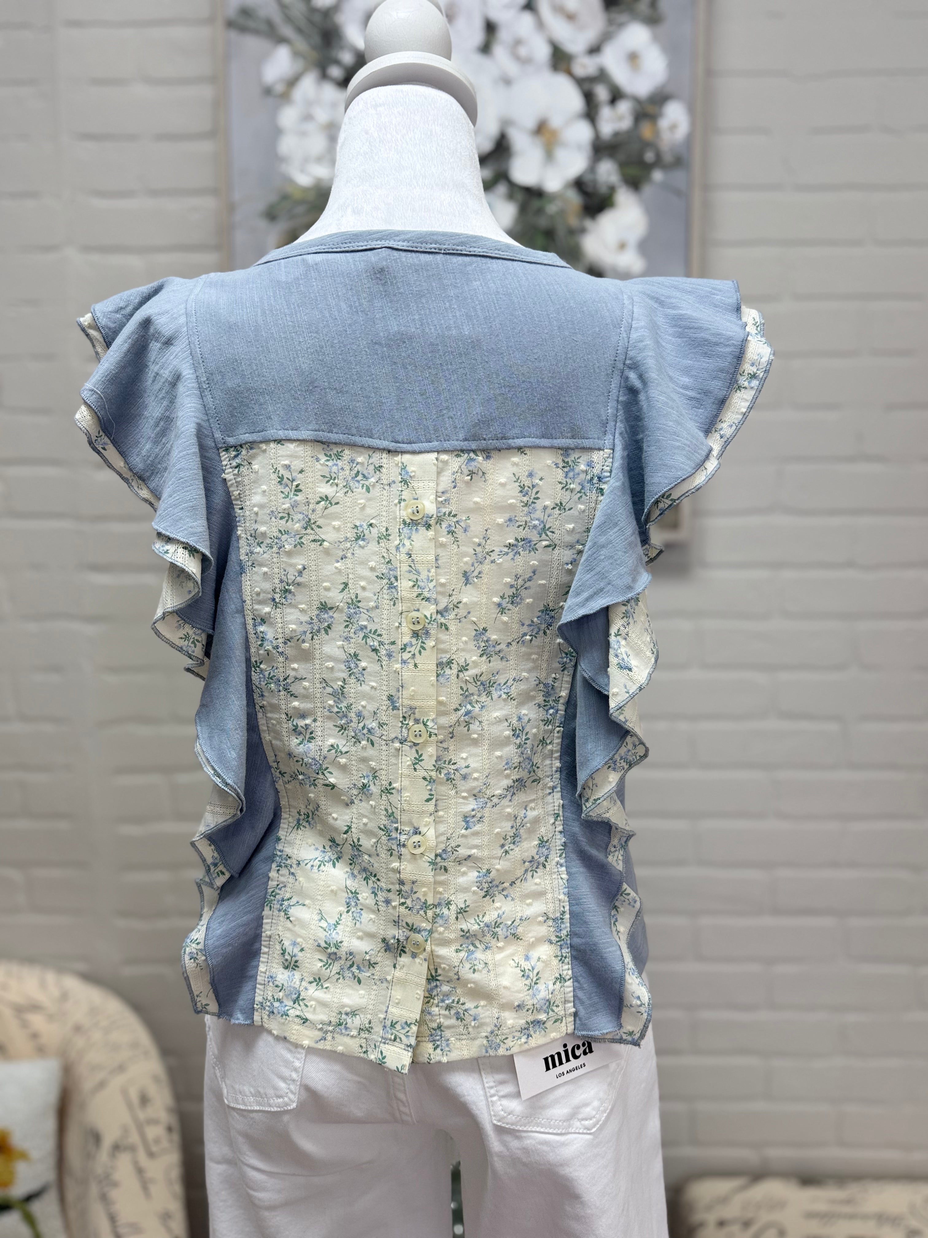 Ditsy Floral Ruffle Top