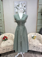 Forest Gingham Midi Dress