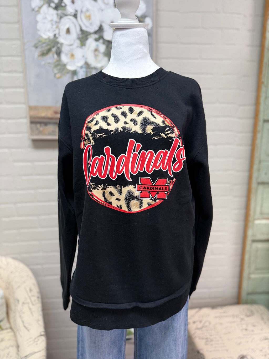 Leopard Cardinal Sweatshirt