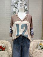 Varsity Waffle Knit Tee