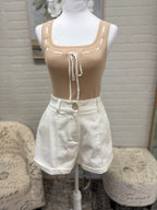 Off-White Pleated Short