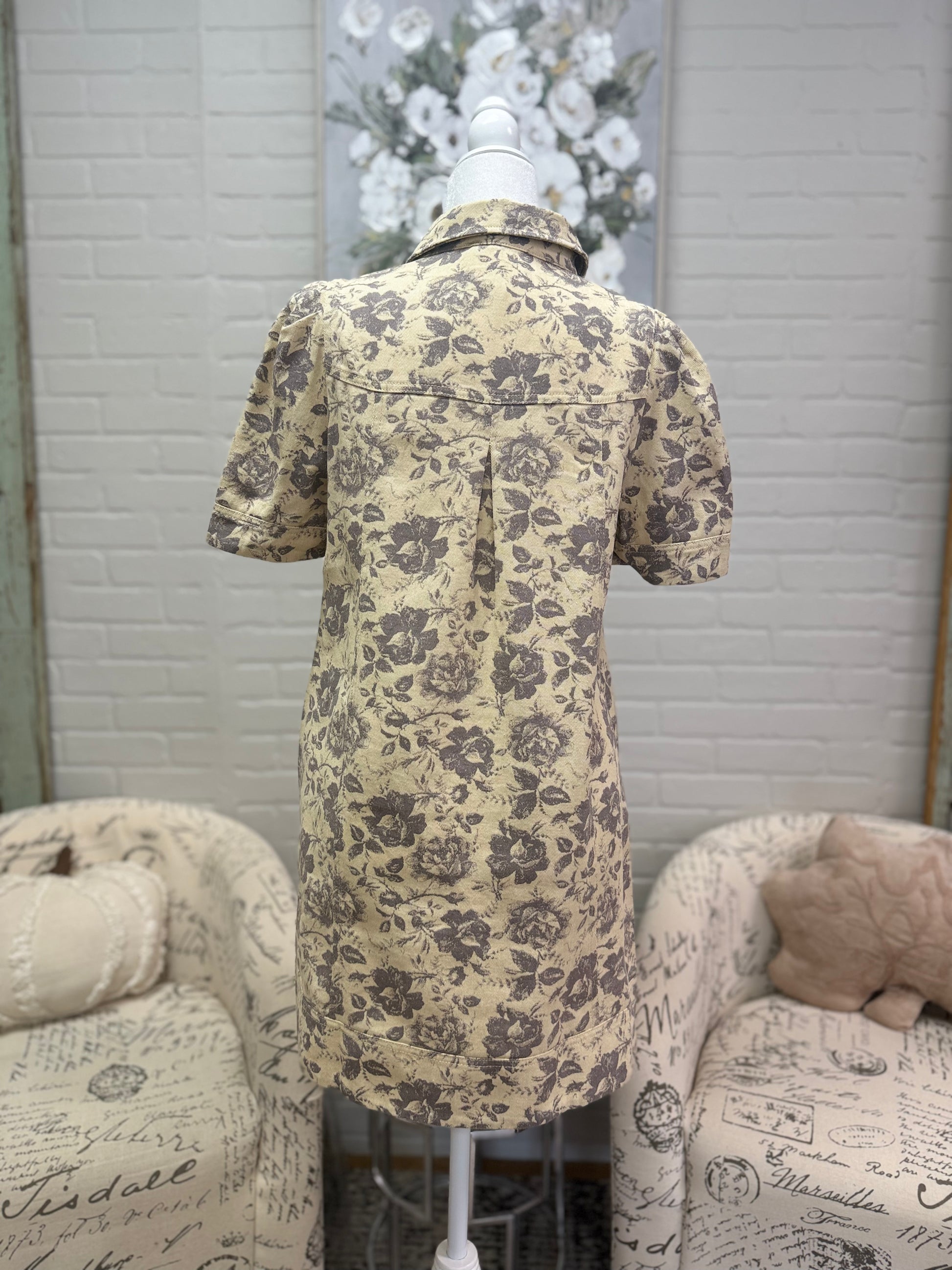Floral Denim Dress