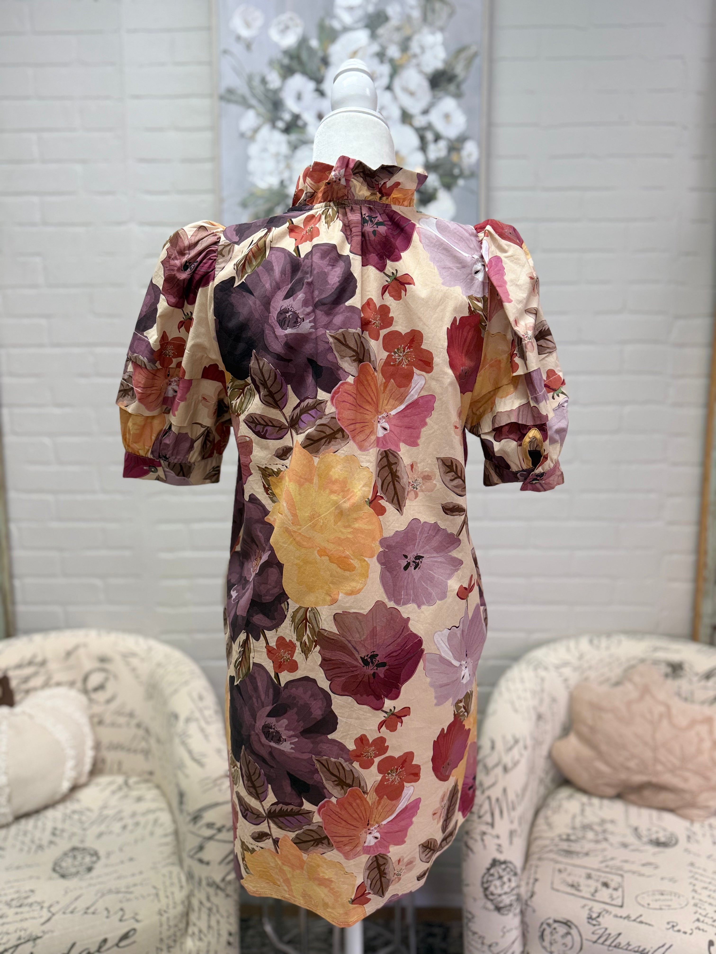 Fall Floral Dress