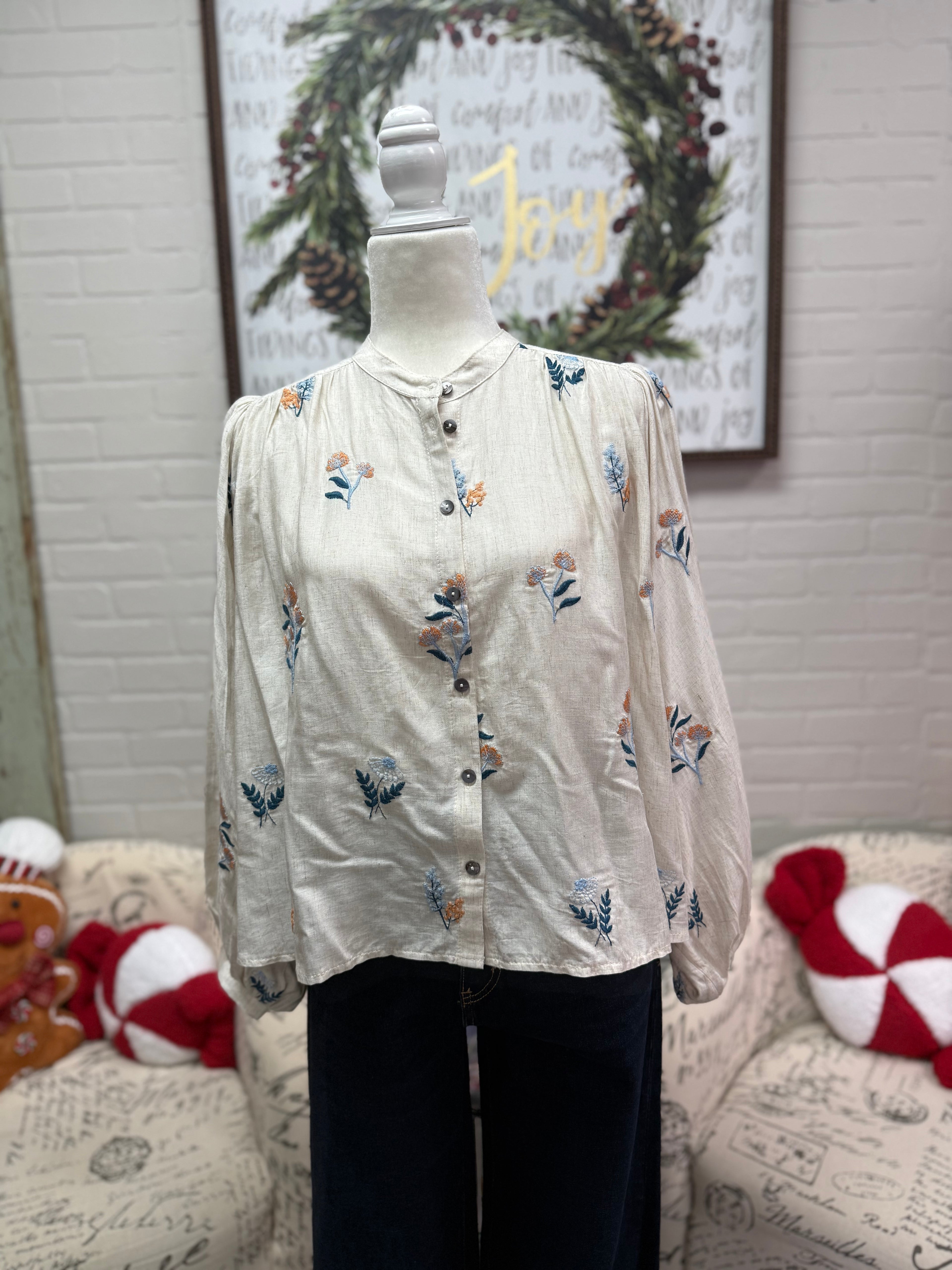 Floral Embroidered Blouse