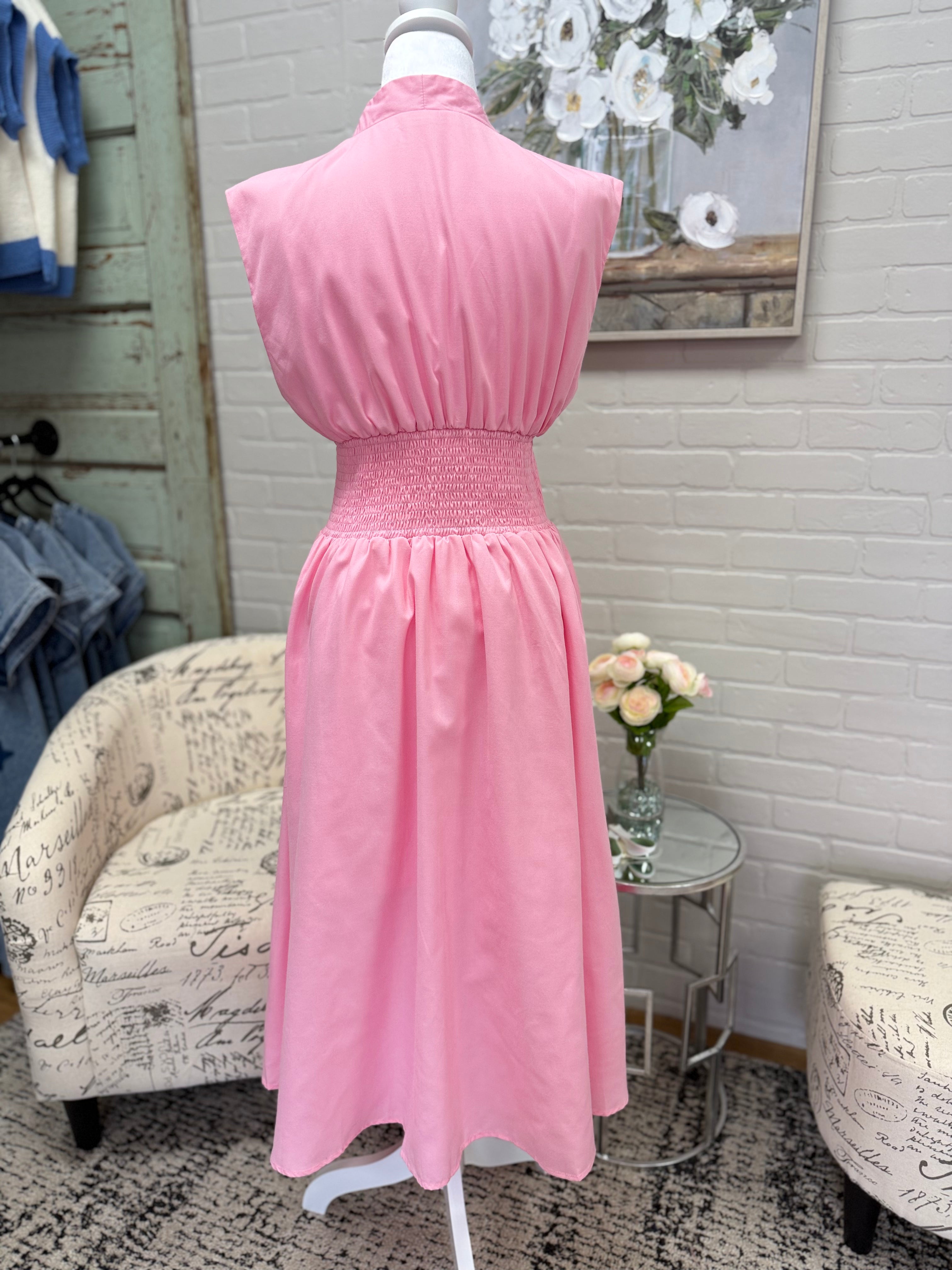 Baby Pink Midi Dress - Small Baby Pink Midi Dress - Small