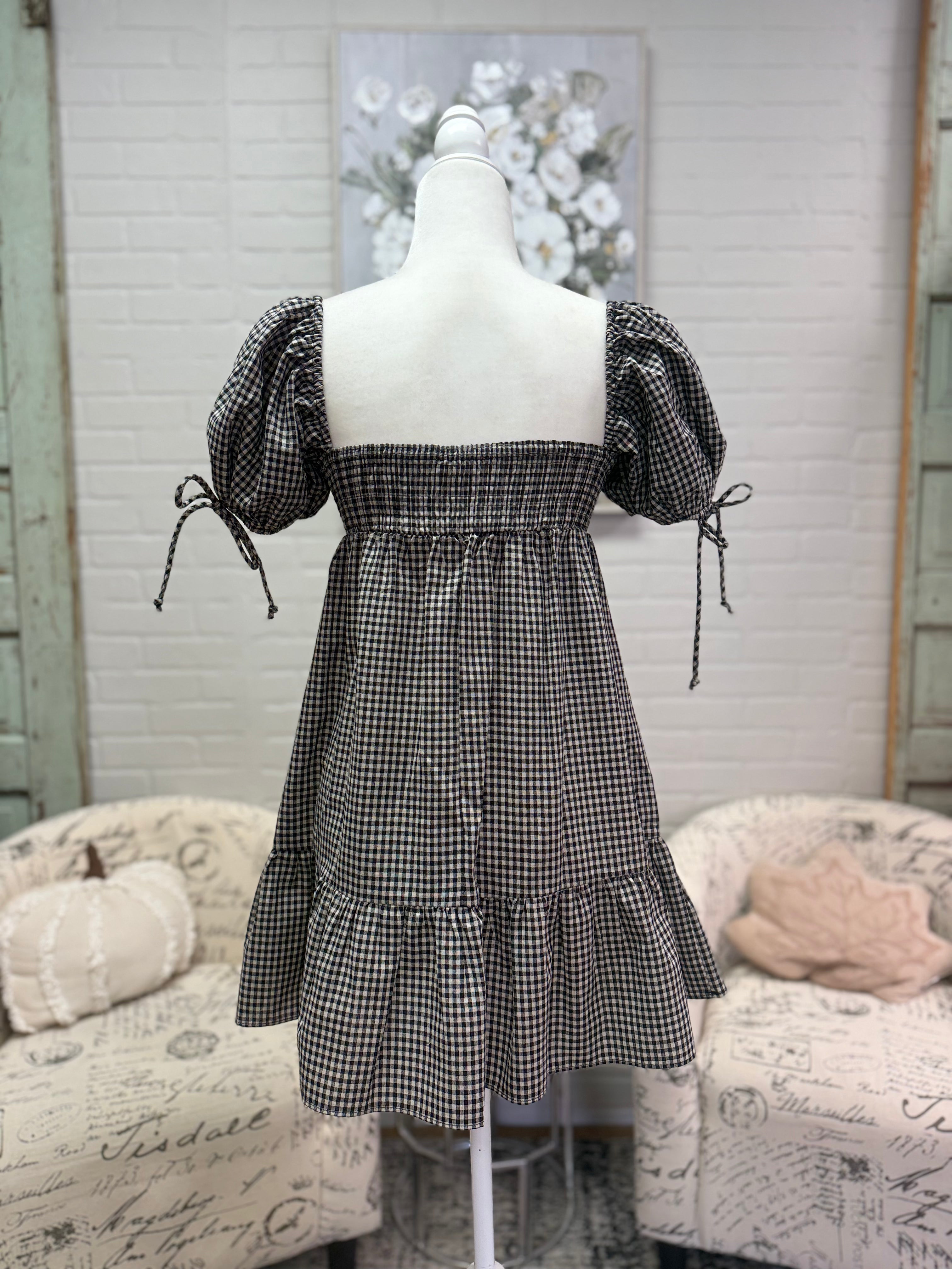 Black Checked Dress