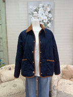 Navy Quilted Jacket