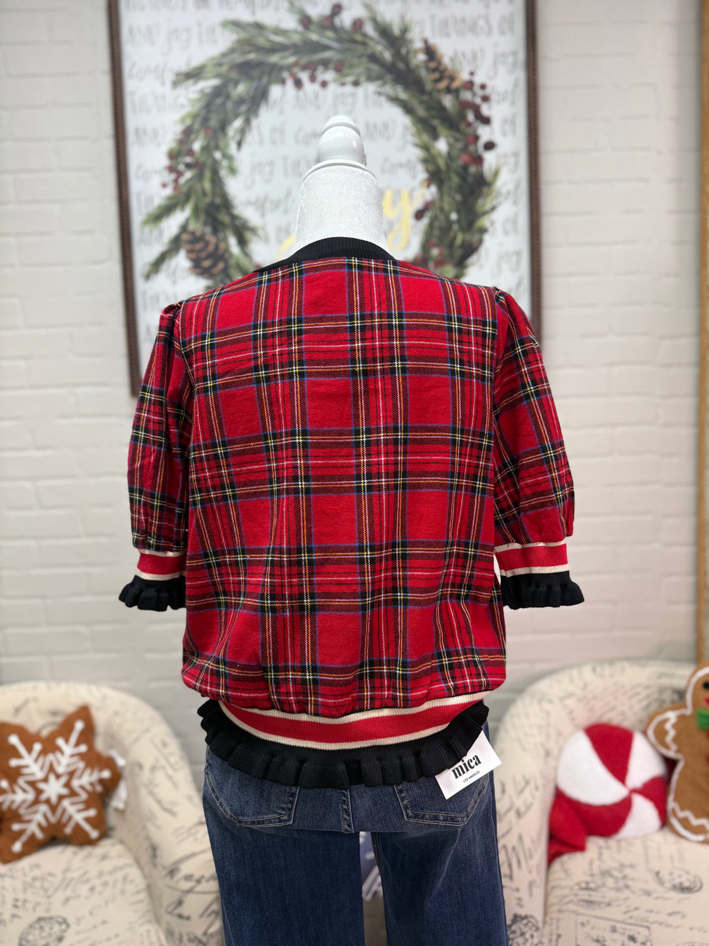 Christmas Plaid Merry Top