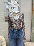 Leopard Mesh Top