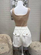 Off-White Pleated Short