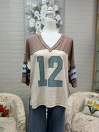 Varsity Waffle Knit Tee