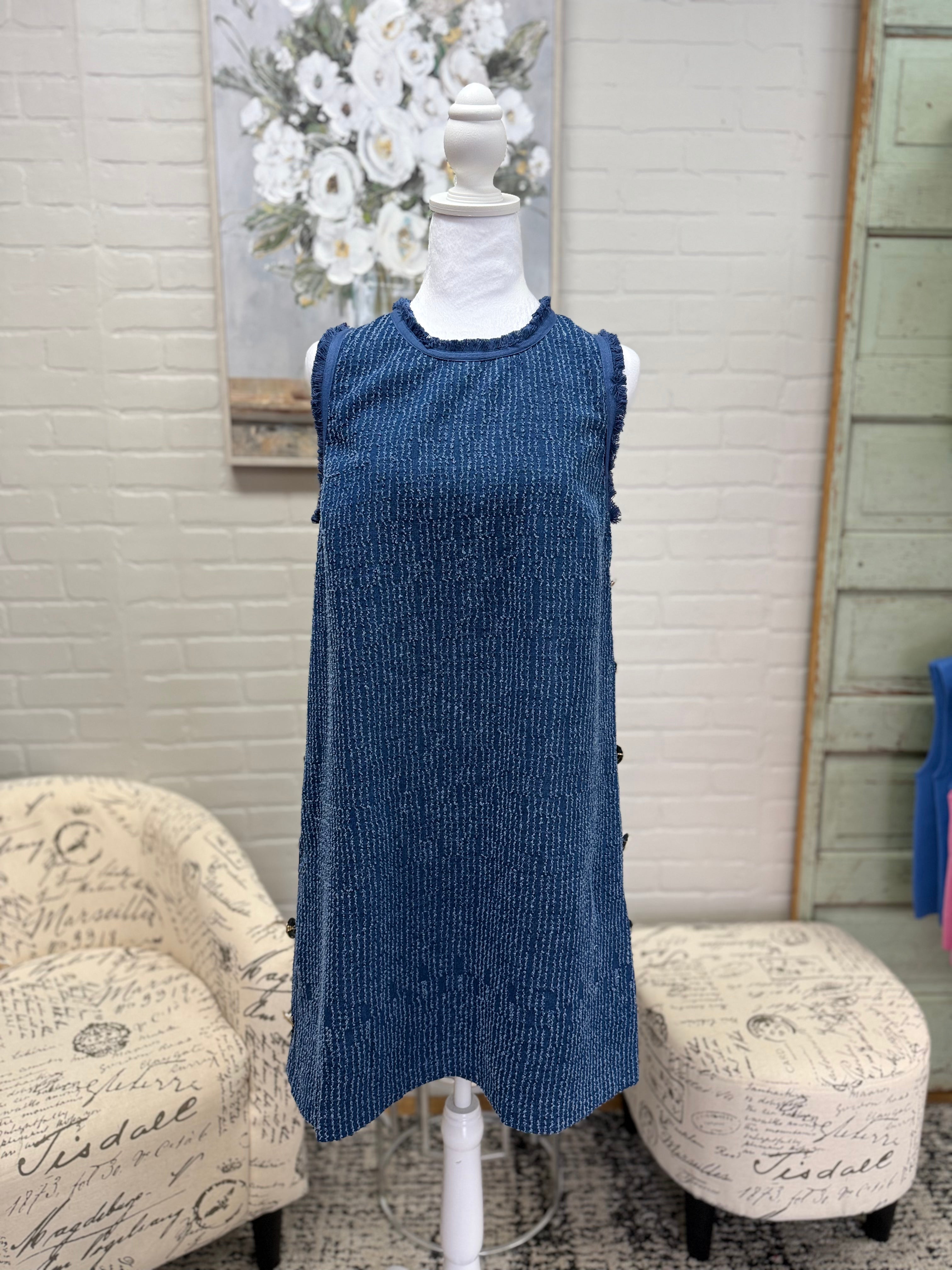 Distressed Denim Dress