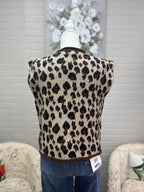 Leopard Sleeveless Sweater