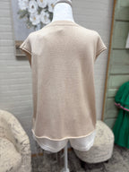 Beige USA Flag Sweater