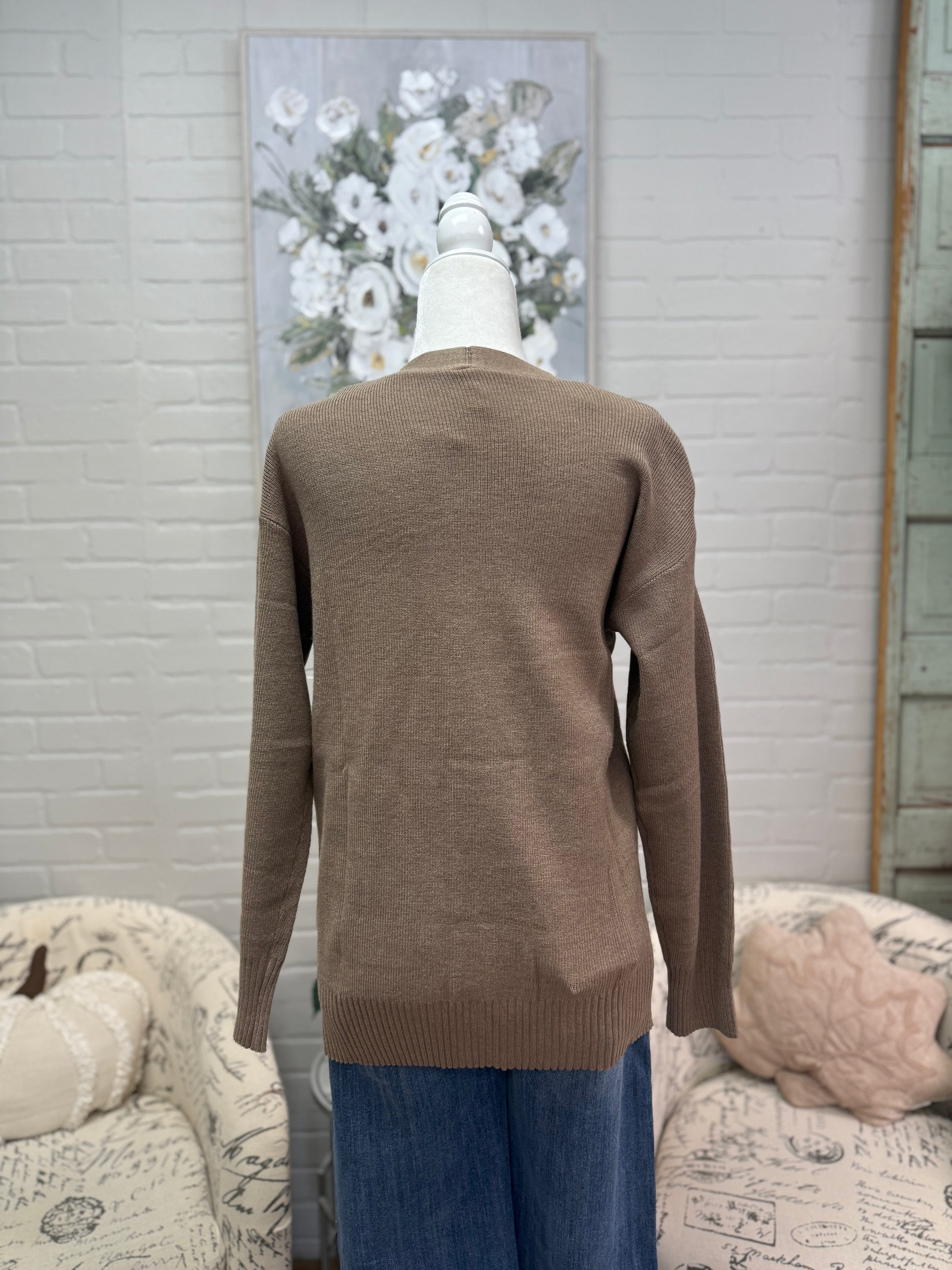 Mocha Button Up Cardigan