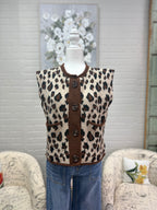Leopard Sleeveless Sweater