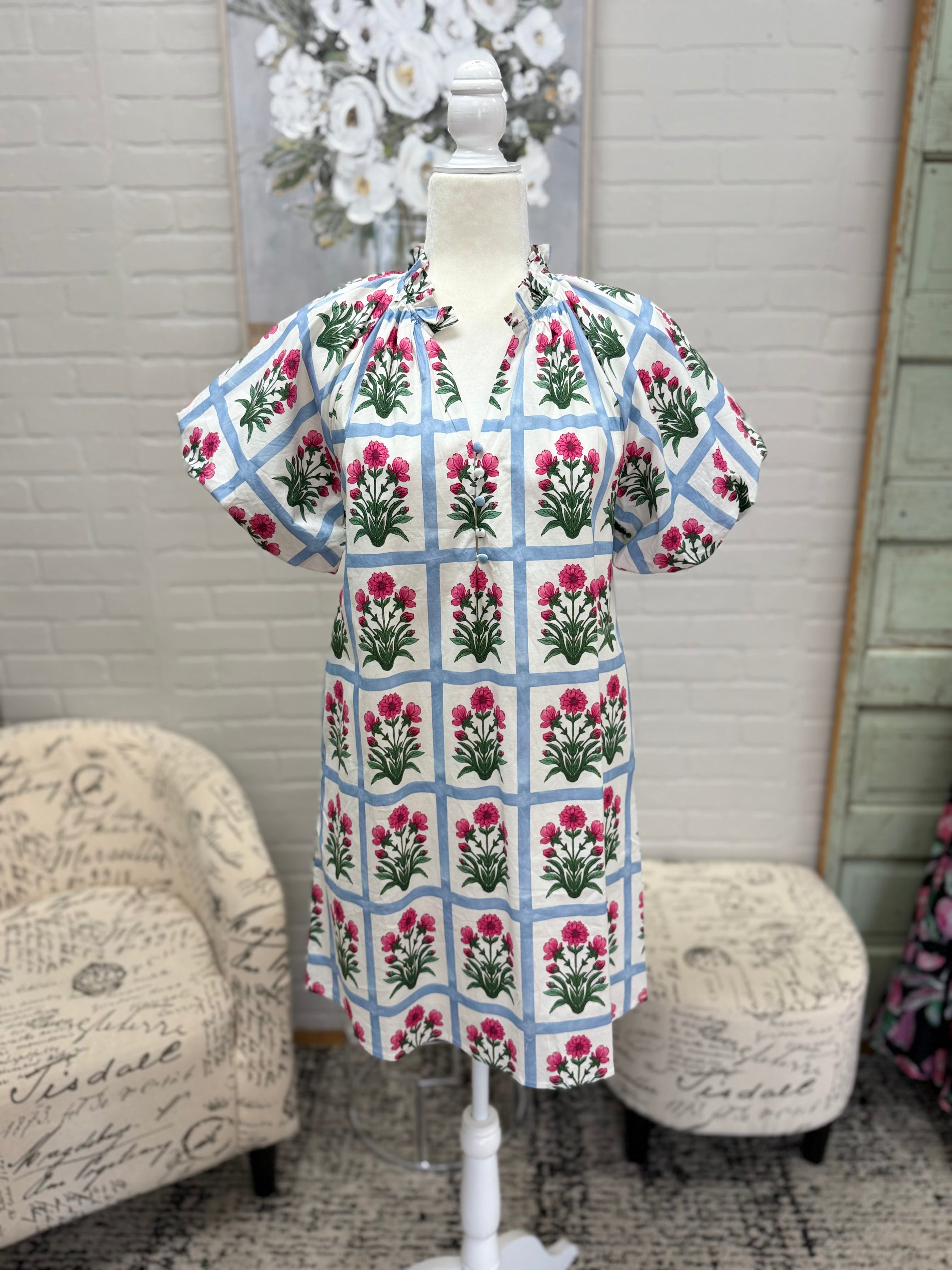 Magenta Floral dress