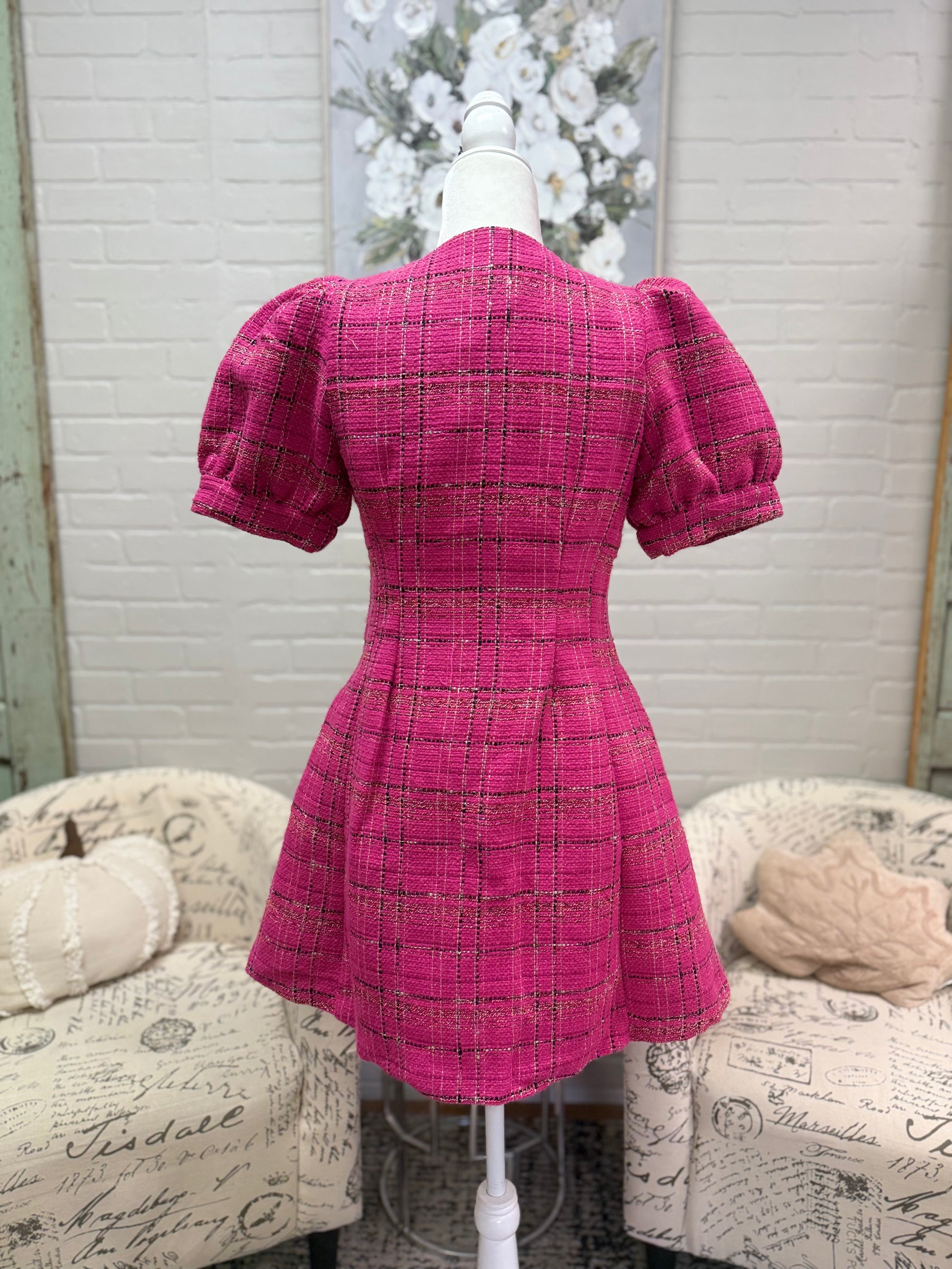 Pink Plaid Dress