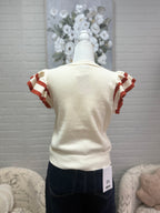 Ruffle Sleeve Pumkin Sweater