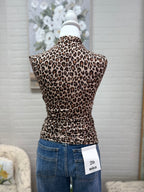 Leopard Mock Neck Top