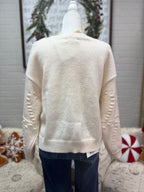 Cream Heart Sweater