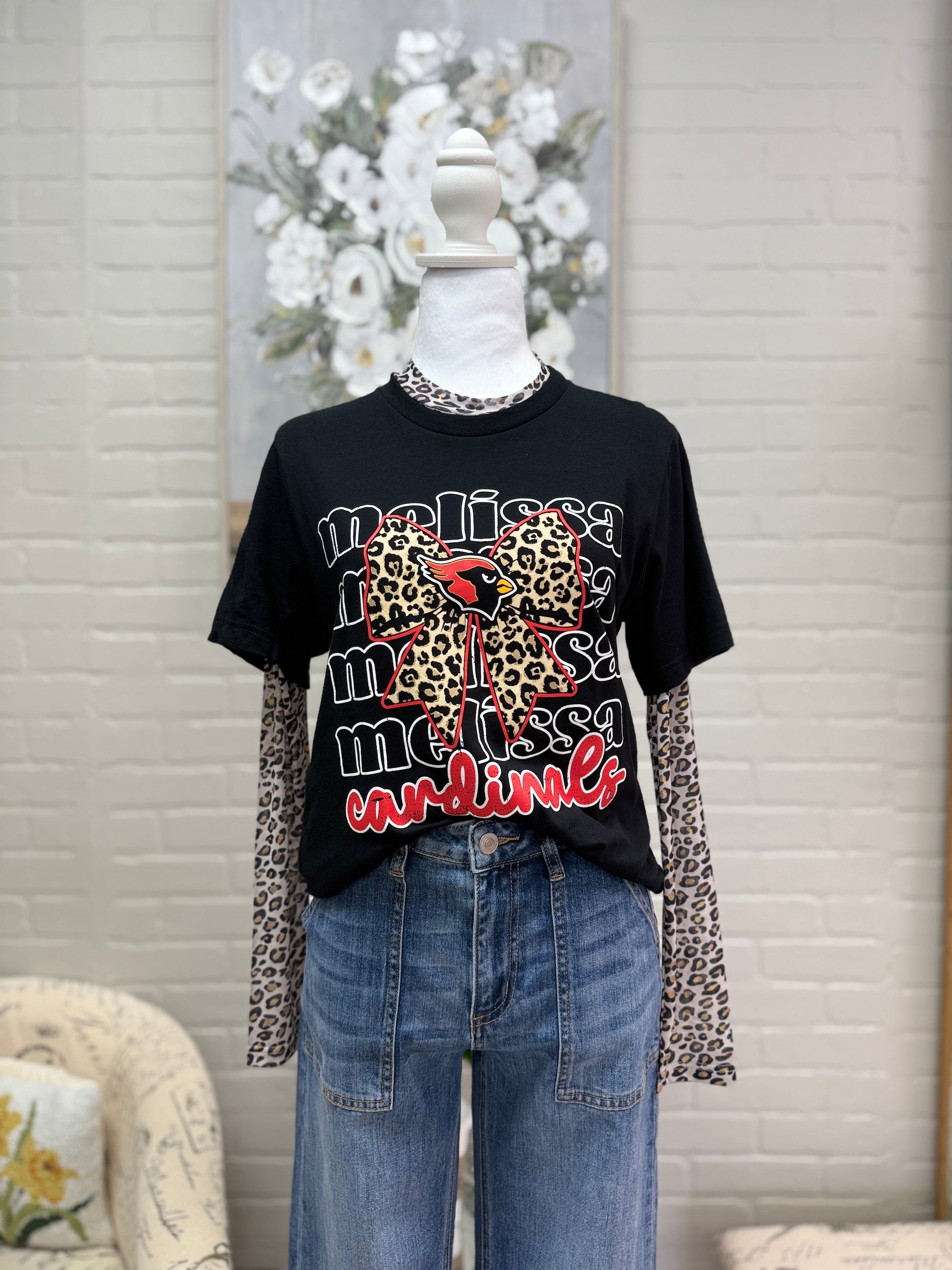 Leopard Mesh Top