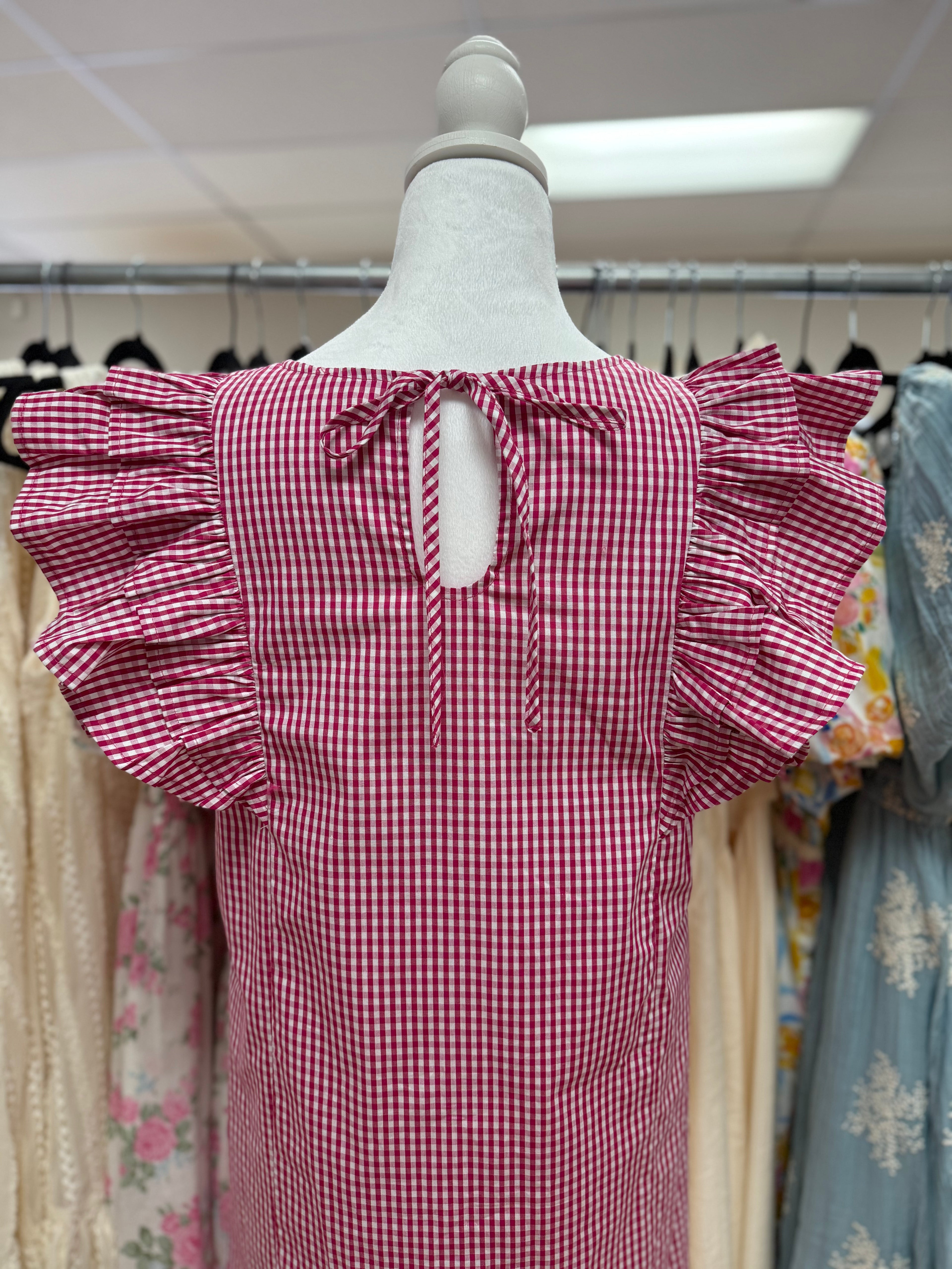 Pink Check Dress