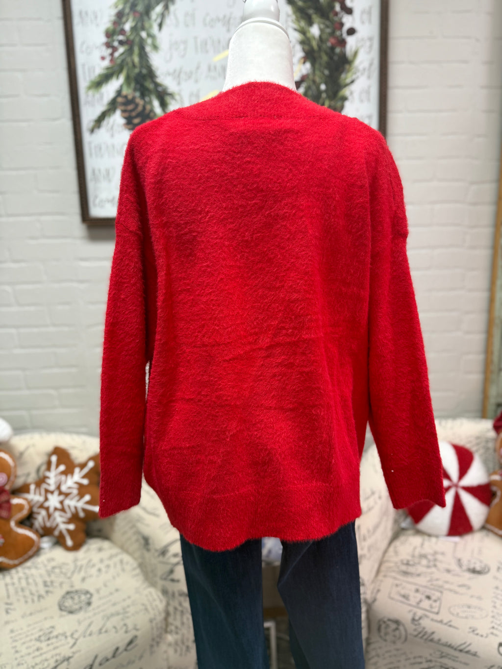 Red Gingerbread Cardigan