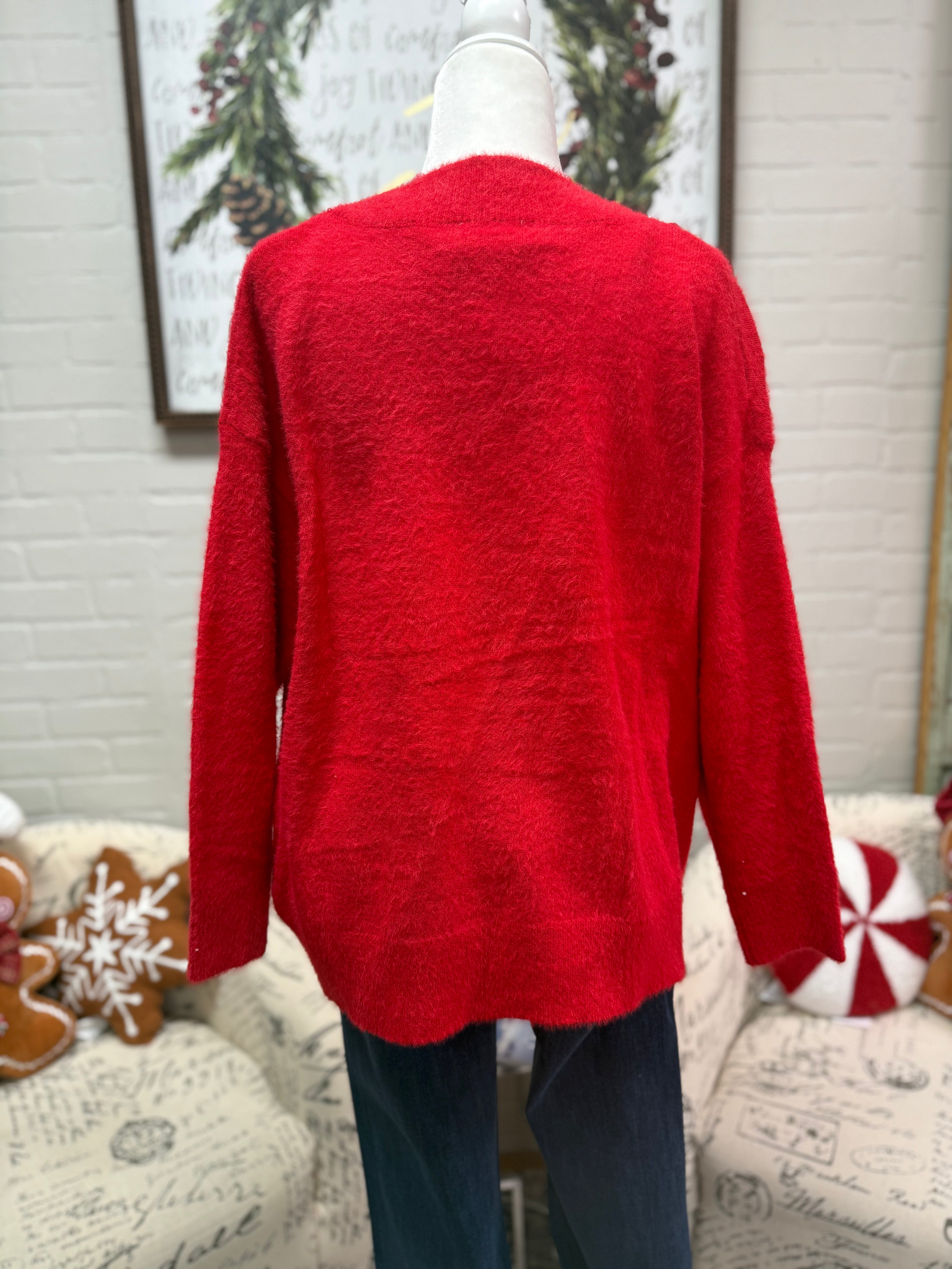 Red Gingerbread Cardigan