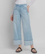 HR Cuffed Wide Leg Jean
