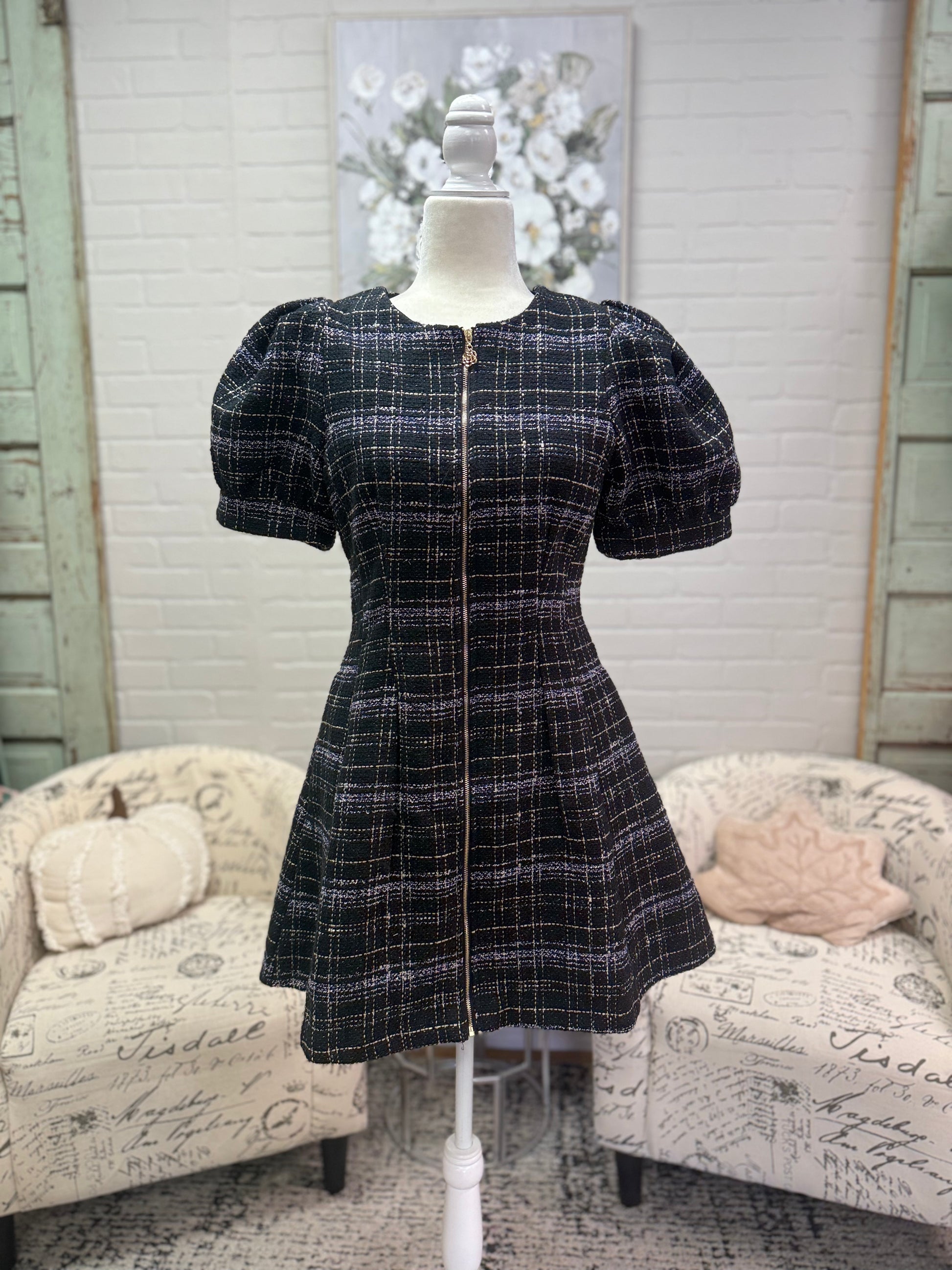 Black Plaid Dress