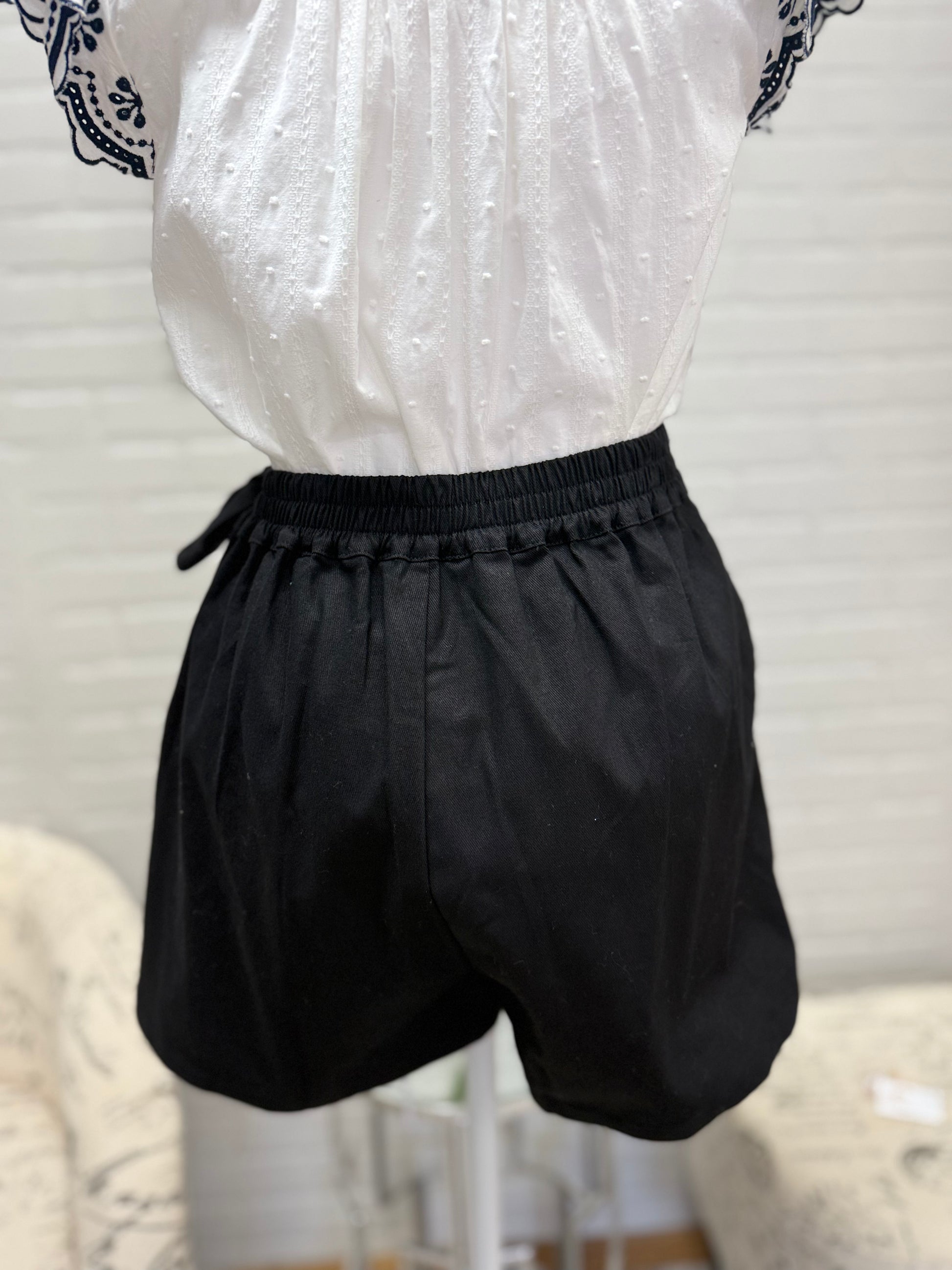 Black Braided Skort