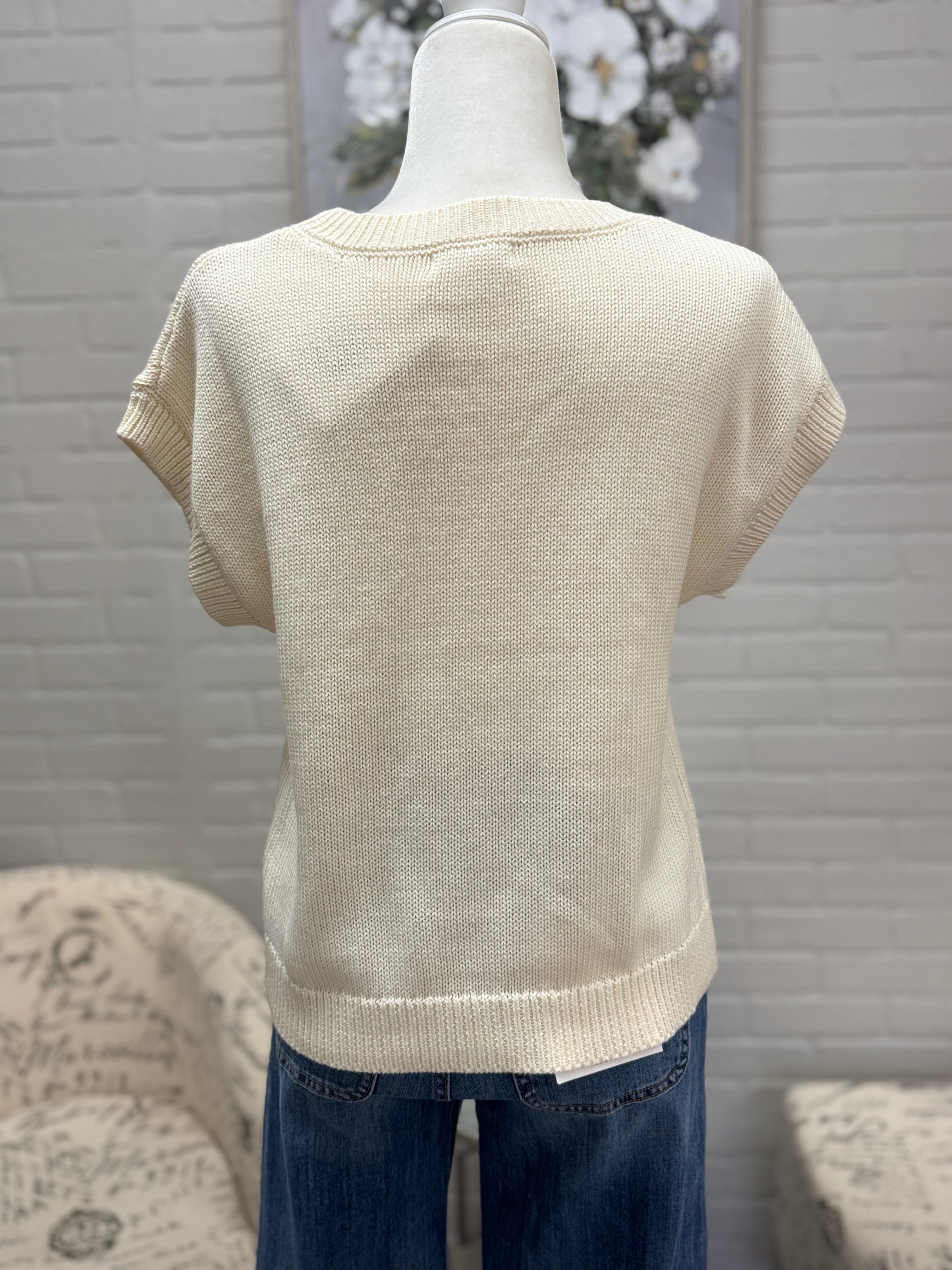 Cream Boots & Bows Sweater