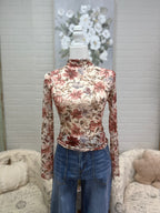 Floral Mesh Top