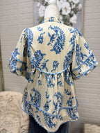 Blue Paisley Top