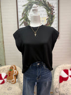 Black Drawstring Top