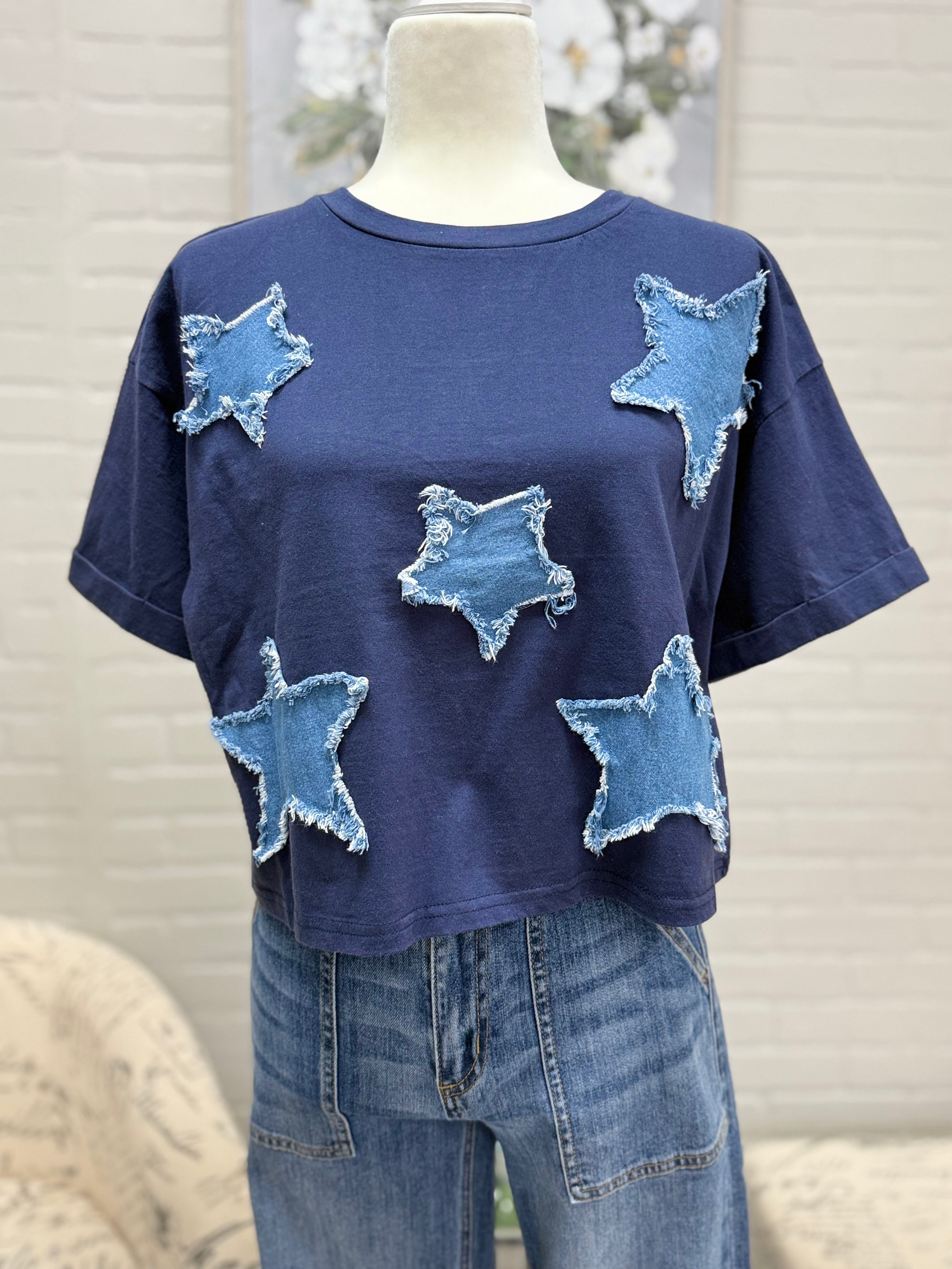 Denim Star Patch Shirt