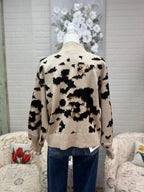 Abstract Zip-Up Pullover