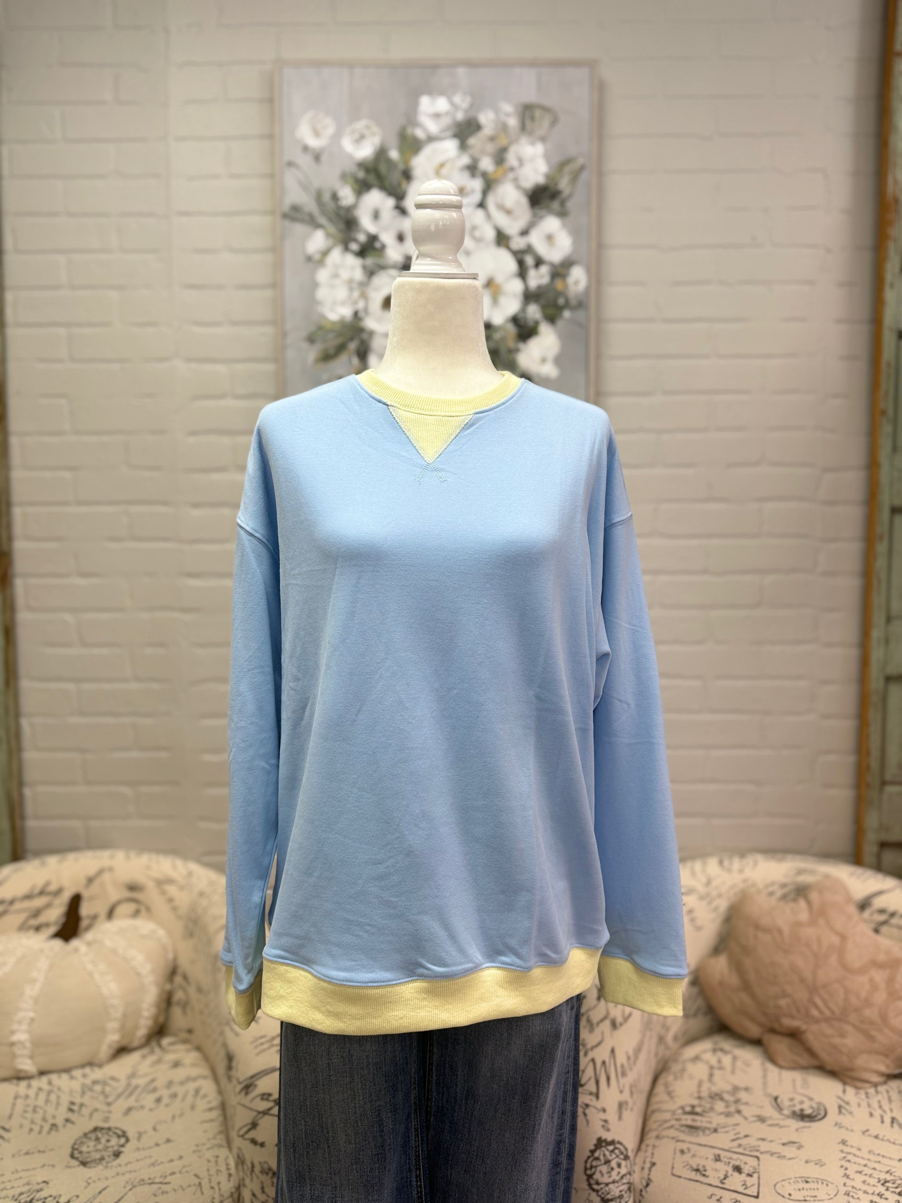 Blue & Yellow Sweatshirt