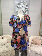 Black Fall Floral Dress