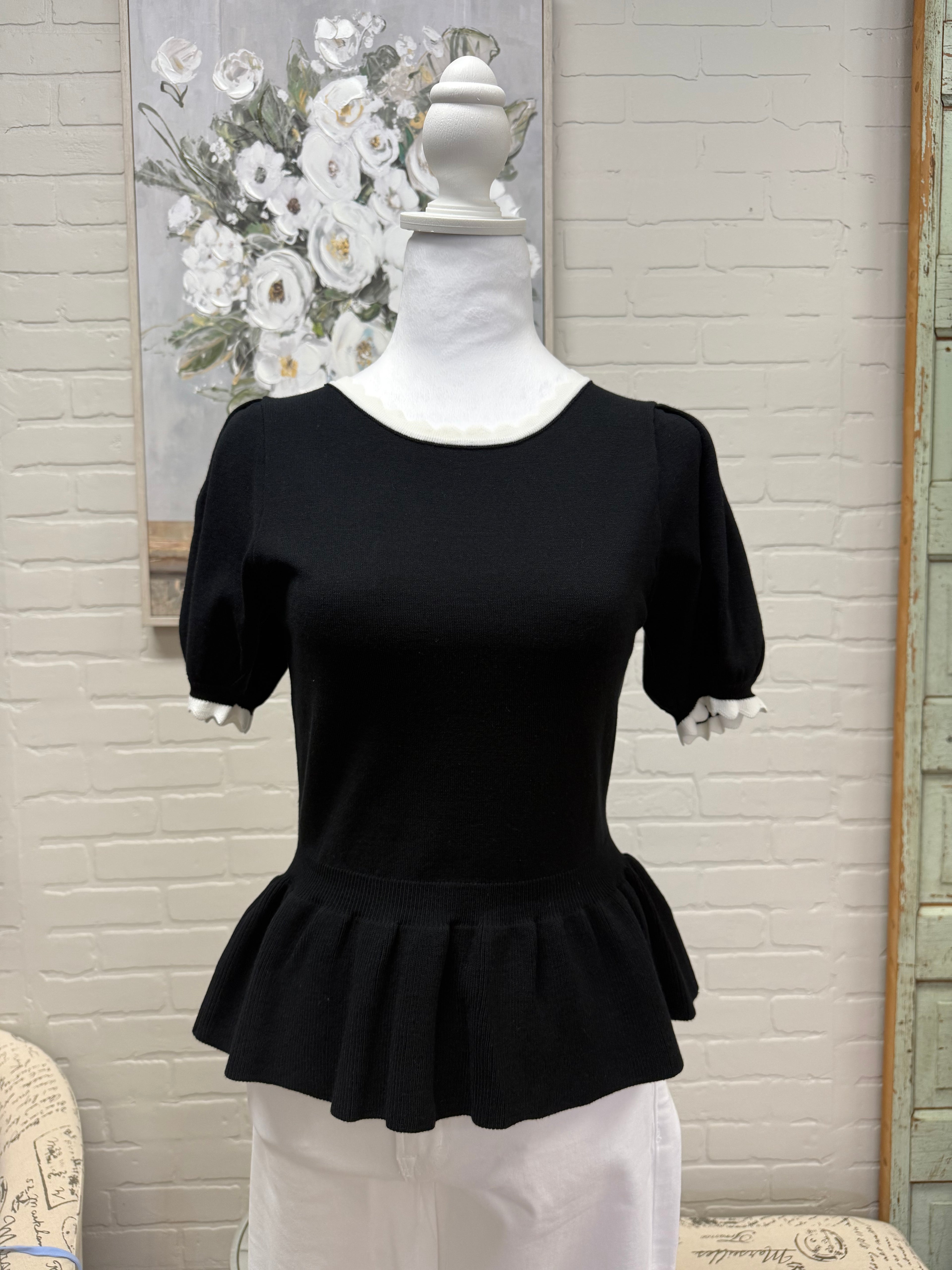 Black Peplum Sweater