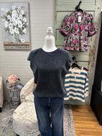 Navy Washed Pullover Sweater