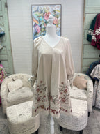 Ecru Embroidery Dress