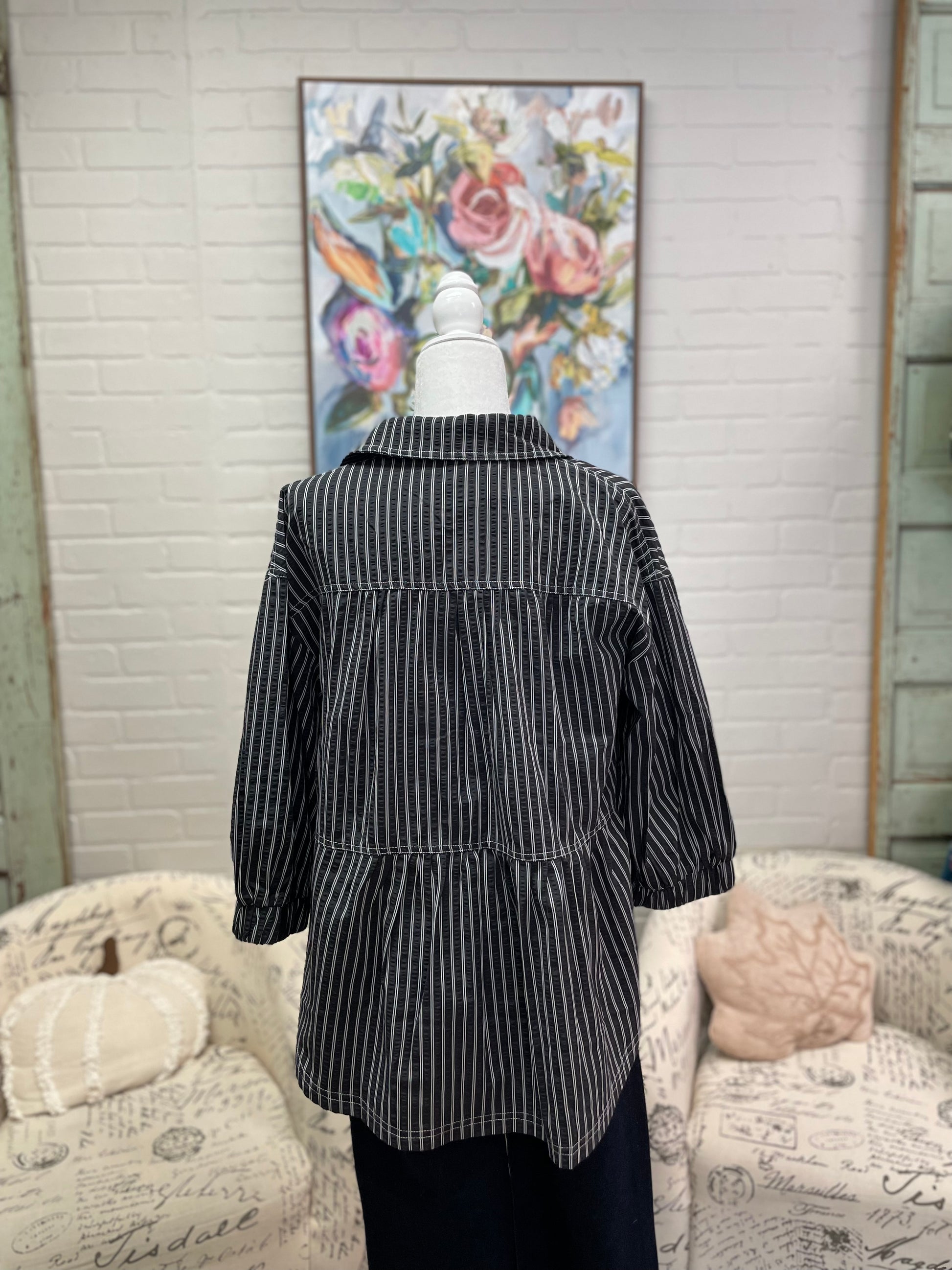 Black Striped Shirt